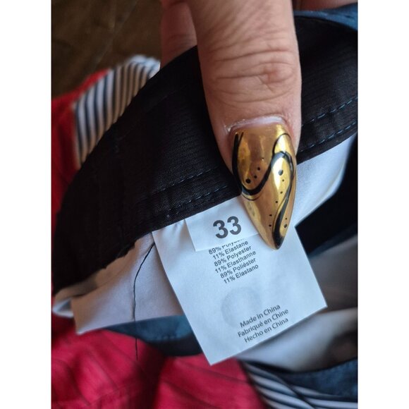 ONeill Hyperfreak Mens Striped Red & Blue Boardshorts Size 33 - Picture 3 of 6